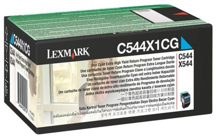 738197  C544X1CG Toner LEXMARK C544X1CG 4K bl&#229; 